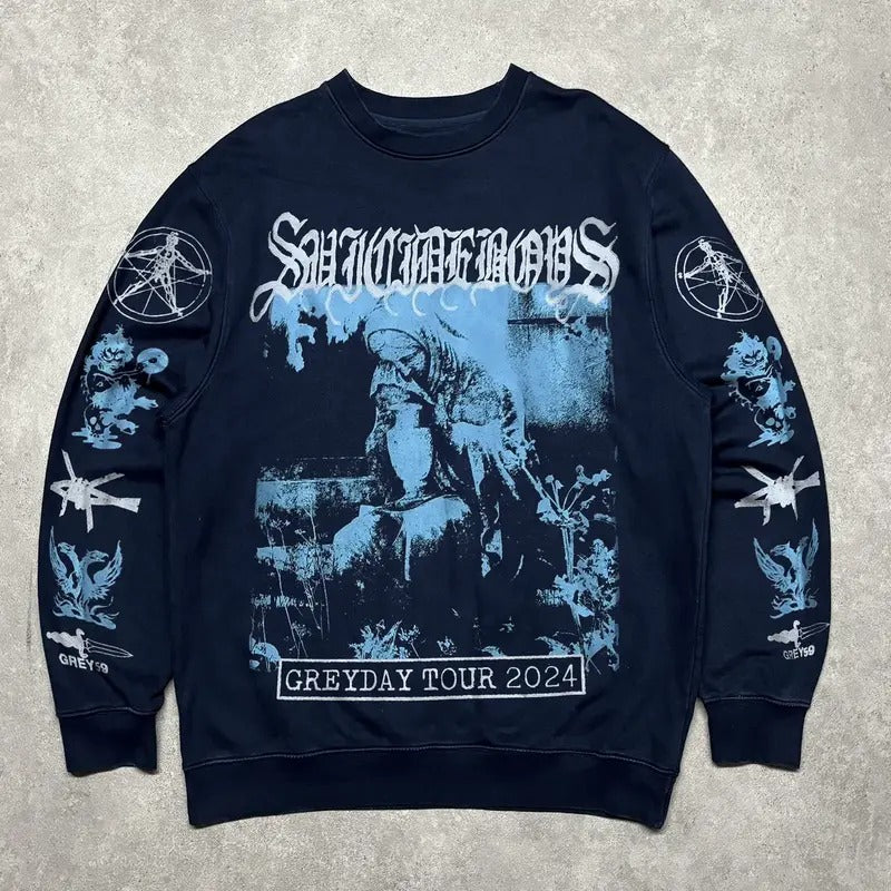Grey Day Tour 2024 G59 Long Sleeve, G 59 The Boys Shirt, Grey Tour G59 2024 Tee, Ruby And Scrim Unisex Shirt Hoodie Sweatshirt Cotton Fabric Printed On The Sleeves
