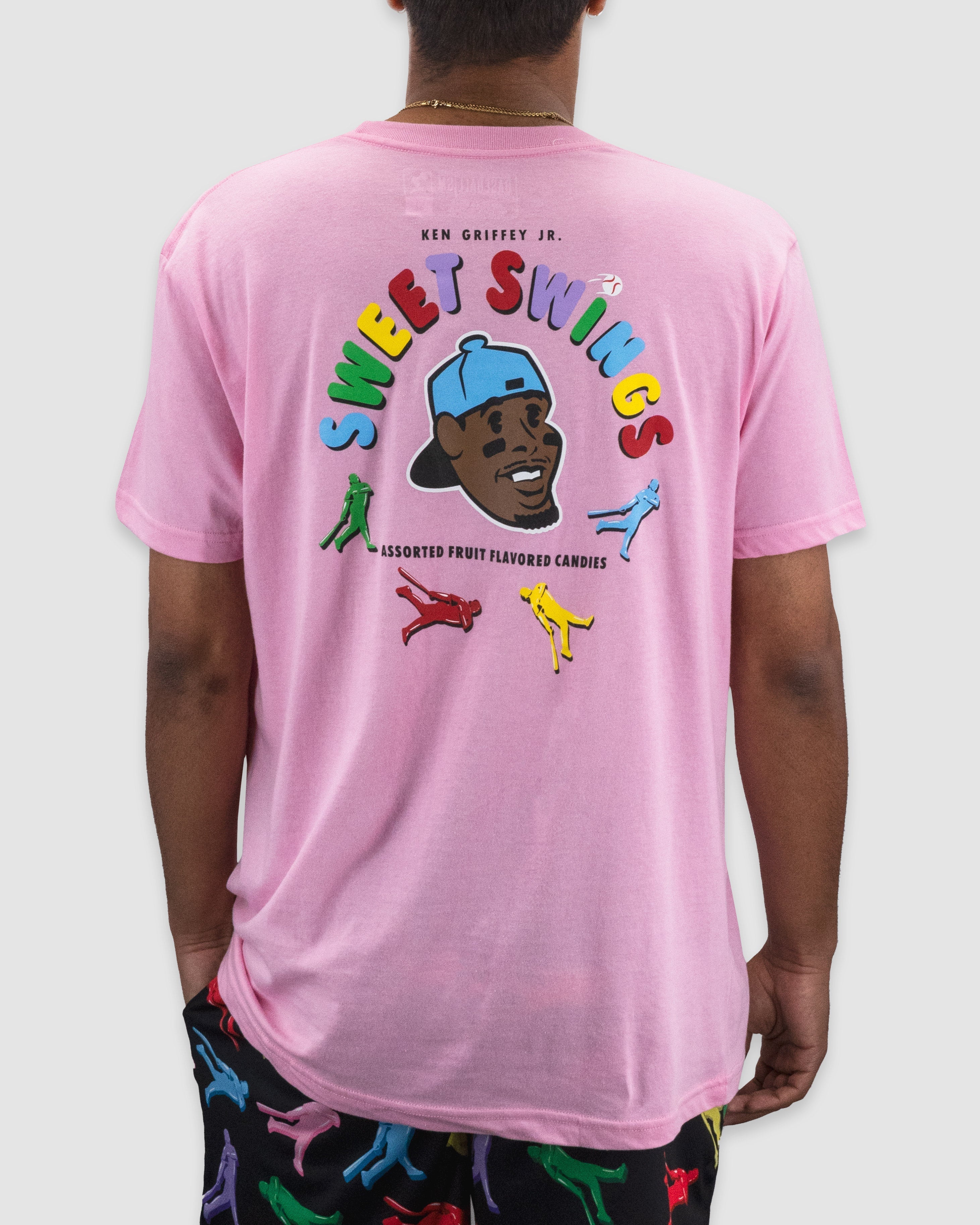 Griffey Jr. Sweet Swings Gummy Candy T-Shirt - Pink Hoodie, Sweatshirt | CoreVibeTees.com (Image 4)