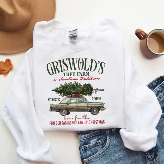 Griswold's Christmas Sweatshirt, Christmas Family, Christmas Gift, Tree Sweater, Griswold's Tree Farm Since 1989 Shirt, Cute Christmas Shirt