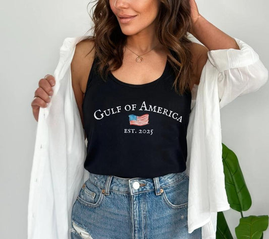 Gulf Of America Est 2025 Tank Top, Gulf Of America Tank Top, Patriotic Tank Top, USA Flag Tank Top