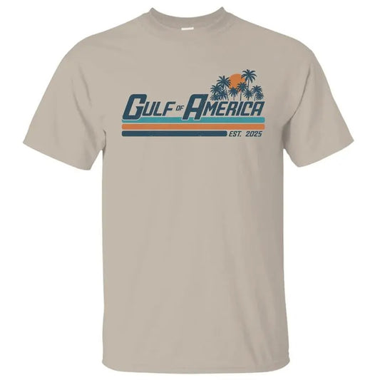Gulf of America Est 2025 Shirt, President Trump Gulf Coast Shirt Texas Mississippi Florida Beach, Retro Crewneck, Gift For Lovers, Cotton, Womenswear Top