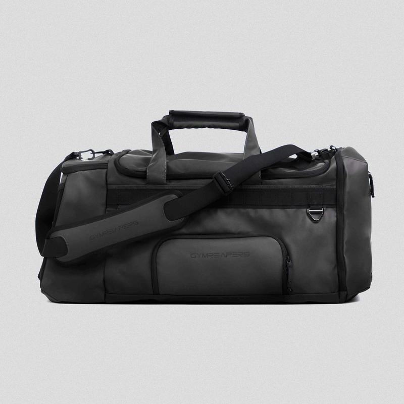 Gymreapers Gravestone Duffle - Gunmetal, 65L Water-Resistant Training Bag with Shoe Compartment, Sleeve Strap, and Internal Belt Carry for Sports & Outdoor