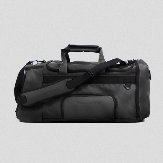 Gymreapers Gravestone Duffle - Gunmetal, 65L Water-Resistant Training Bag with Shoe Compartment, Sleeve Strap, and Internal Belt Carry for Sports & Outdoor