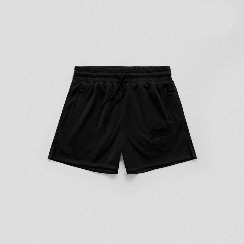 Gymreapers Mesh Training Shorts - Black, Zipper Pockets, Summer Sport & Outdoor Clothing