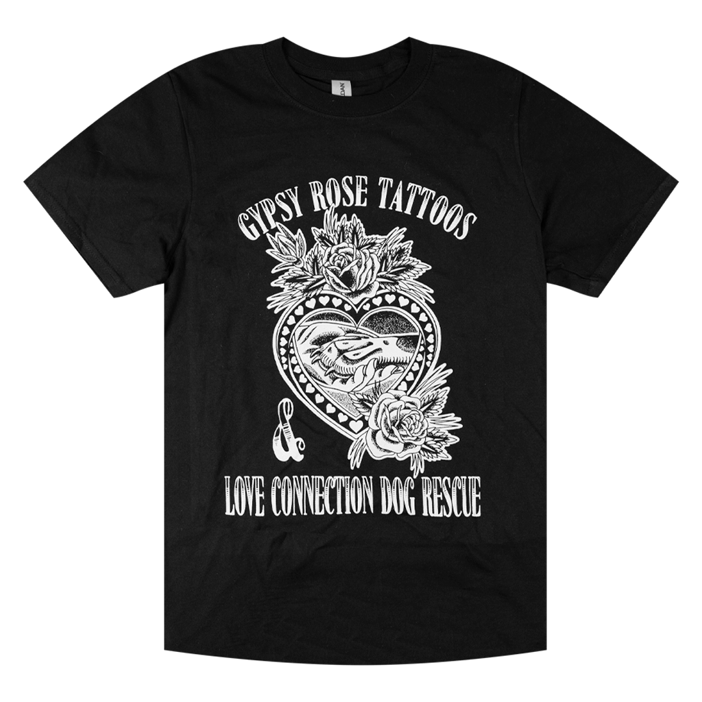 Gypsy Rose Tattoo | Love Connection Black T-Shirt Hoodie, Sweatshirt | CoreVibeTees.com (Image 1)