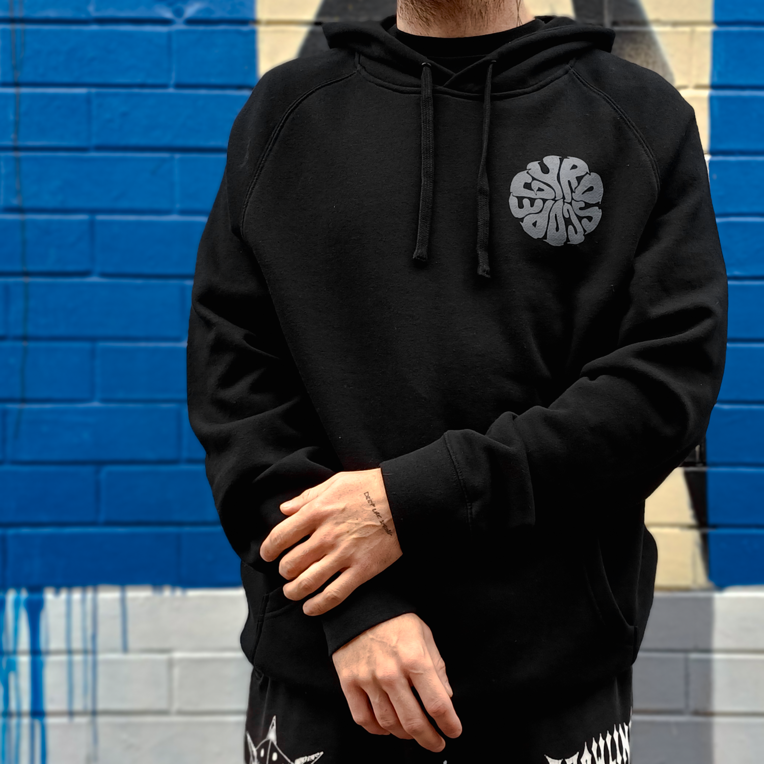Liquid Logo Hoodie (Black w/ Charcoal) T-Shirts, Sweatshirt | CoreVibeTees.com (Image 2)