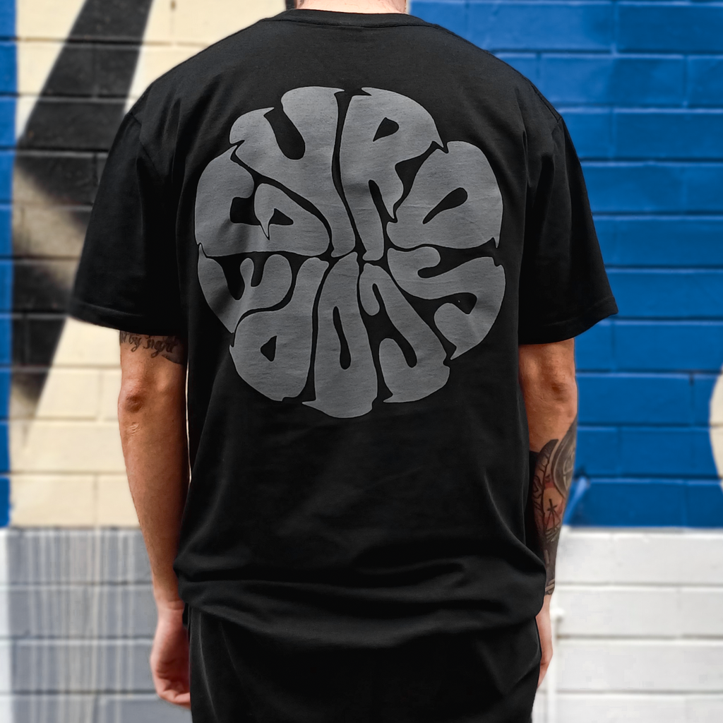 Liquid Logo T-Shirt (Black w/ Charcoal) Hoodie, Sweatshirt | CoreVibeTees.com (Image 3)