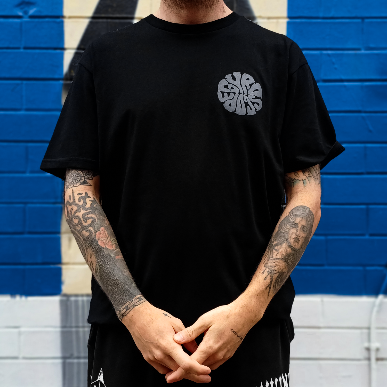 Liquid Logo T-Shirt (Black w/ Charcoal) Hoodie, Sweatshirt | CoreVibeTees.com (Image 2)