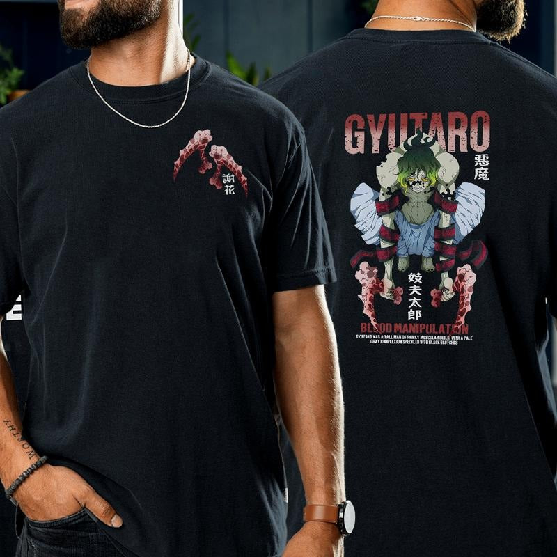 Gyutaro Upper Moon Demon Shirt, The Upper Rank Six Demon Sweatshirt Hoodie,Demon Slayer t-shirt, Kimetsu no Yaiba Shirt, Anime sweatshirt hoodie, Anime lover t-shirt Menswear