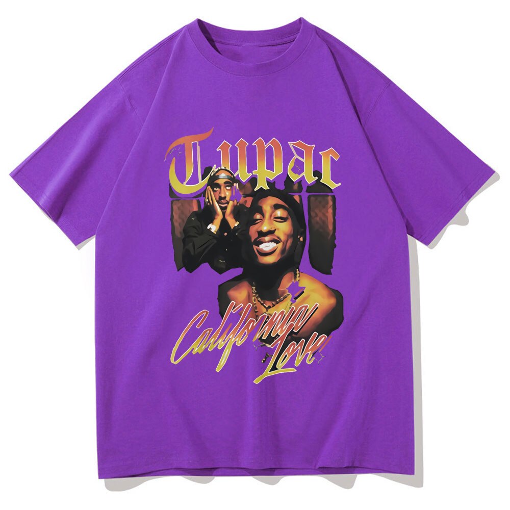 Rapper Tupac T Shirt Hip Hop Loose Oversized Hoodie, Sweatshirt | CoreVibeTees.com (Image 2)