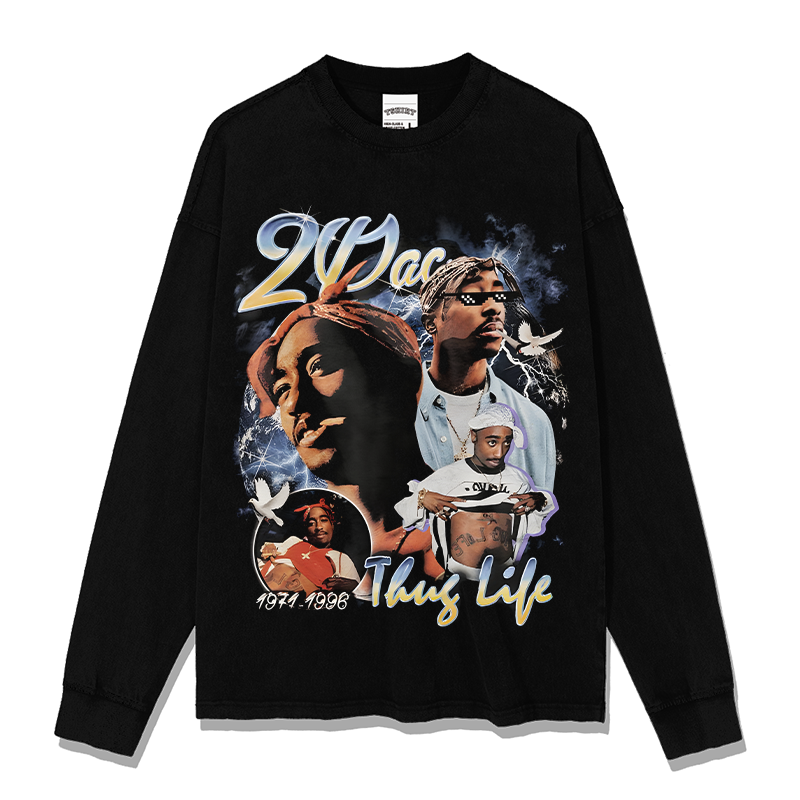 TUPAC SHAKUR ICONIC THUG LIFE SWEATSHIRT 2024 T-Shirts, Hoodie | CoreVibeTees.com (Image 1)