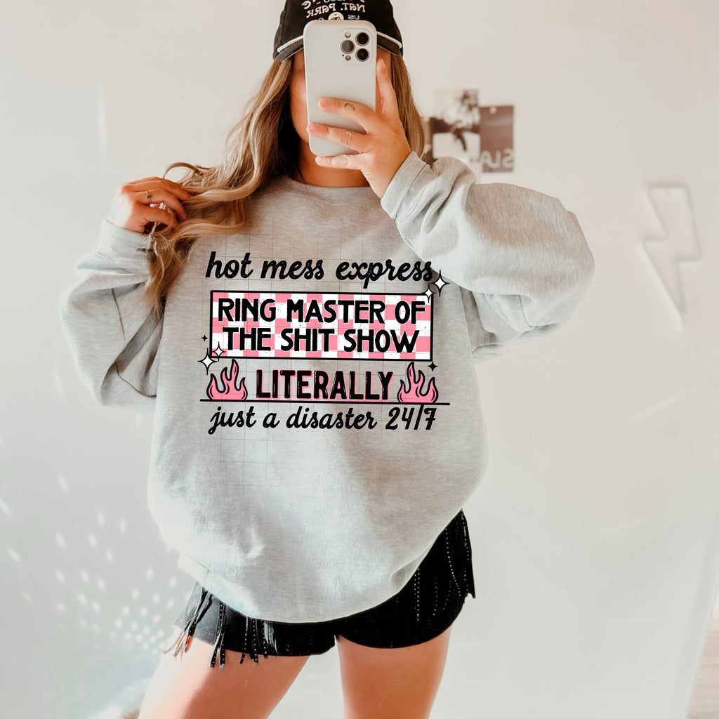 HOT MESS EXPRESS RING MASTER SWEATSHIRT T-Shirts, Hoodie | CoreVibeTees.com (Image 1)