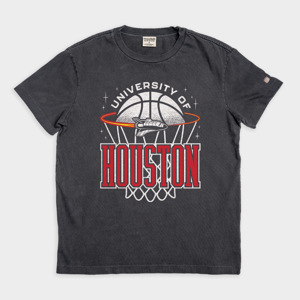 Houston Cougars Basketball Rocket Vintage Heavyweight Tee Style001 Hoodie, Sweatshirt | CoreVibeTees.com (Image 1)