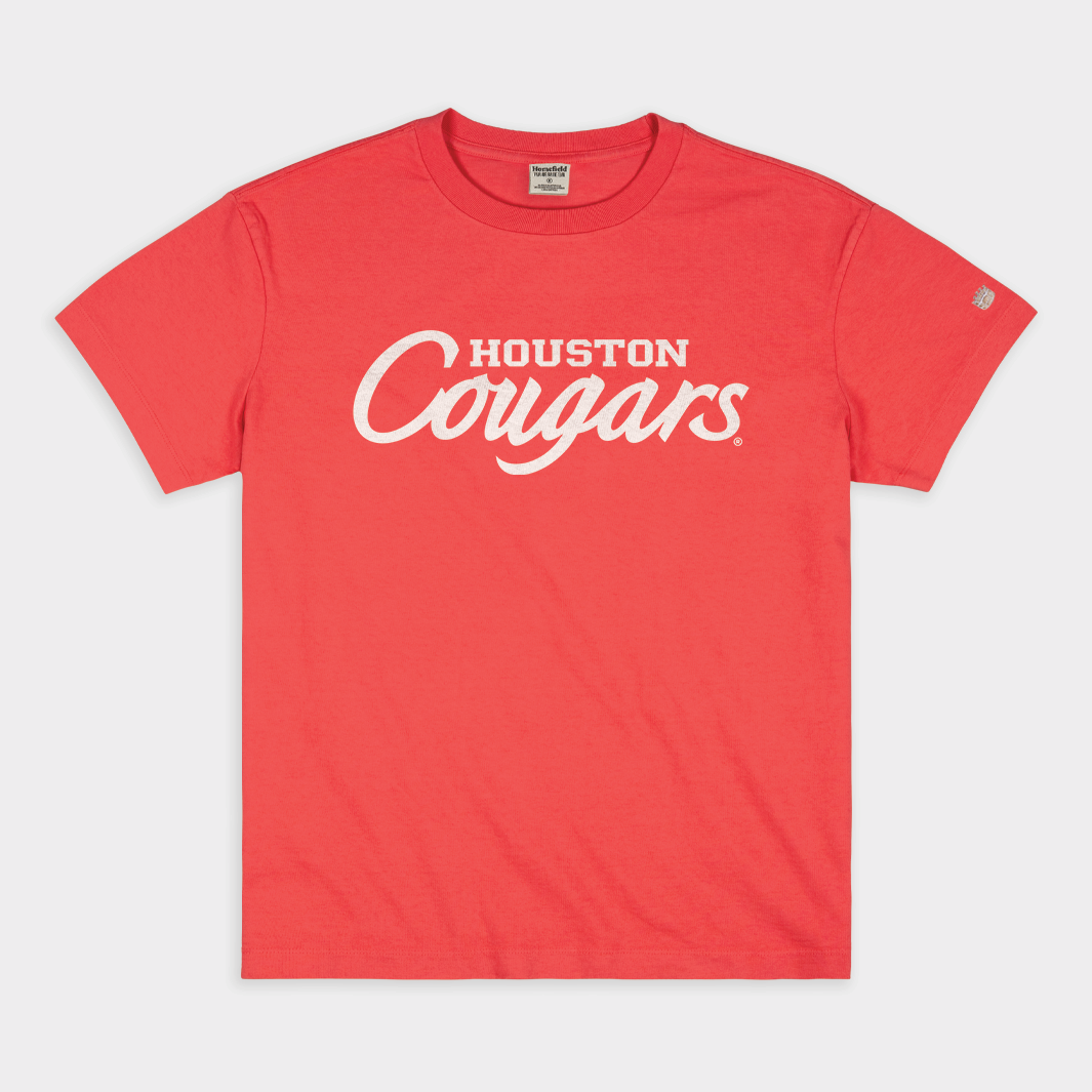 Houston Cougars Script Vintage Heavyweight Tee Style001 Hoodie, Sweatshirt | CoreVibeTees.com