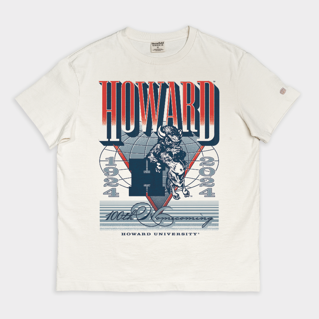 Howard 2024 Homecoming Centennial Vintage Heavyweight Tee Hoodie, Sweatshirt | CoreVibeTees.com (Image 1)