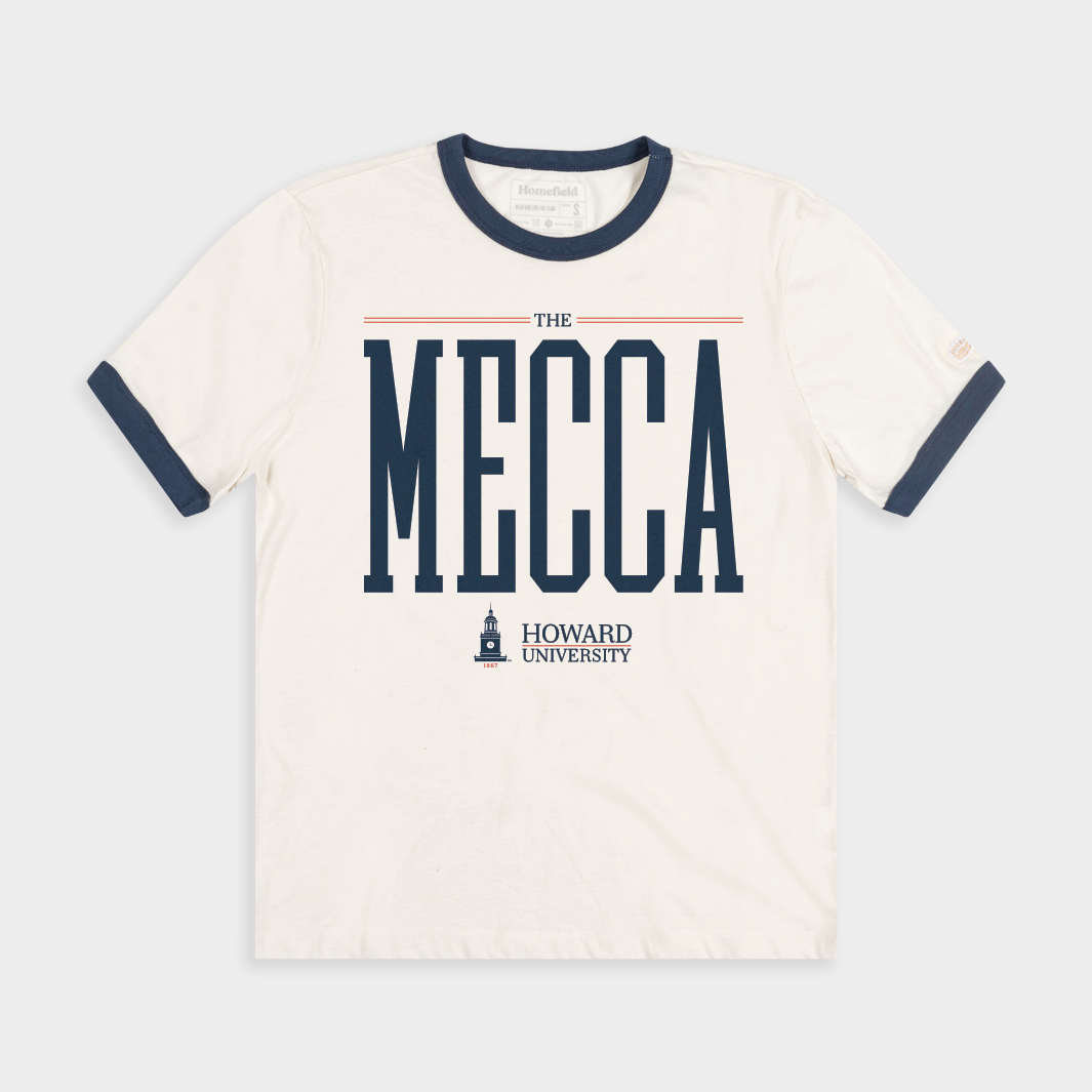 Howard University "The Mecca" Ringer Tee Style001 Hoodie, Sweatshirt | CoreVibeTees.com (Image 1)