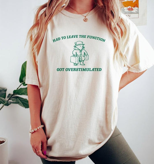 Had To Leave The Function, Vintage Drawing T Shirt, Raccoon Meme  T-shirt, sweater and Hoodie