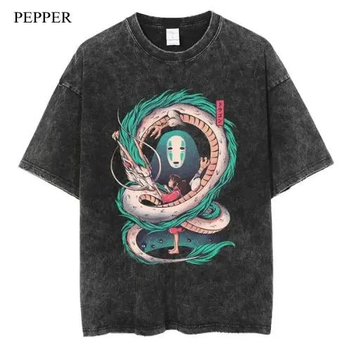 Haku Vintage T-Shirt, Anime Manga Unisex T-Shirt, Gift For Him Menswear Top