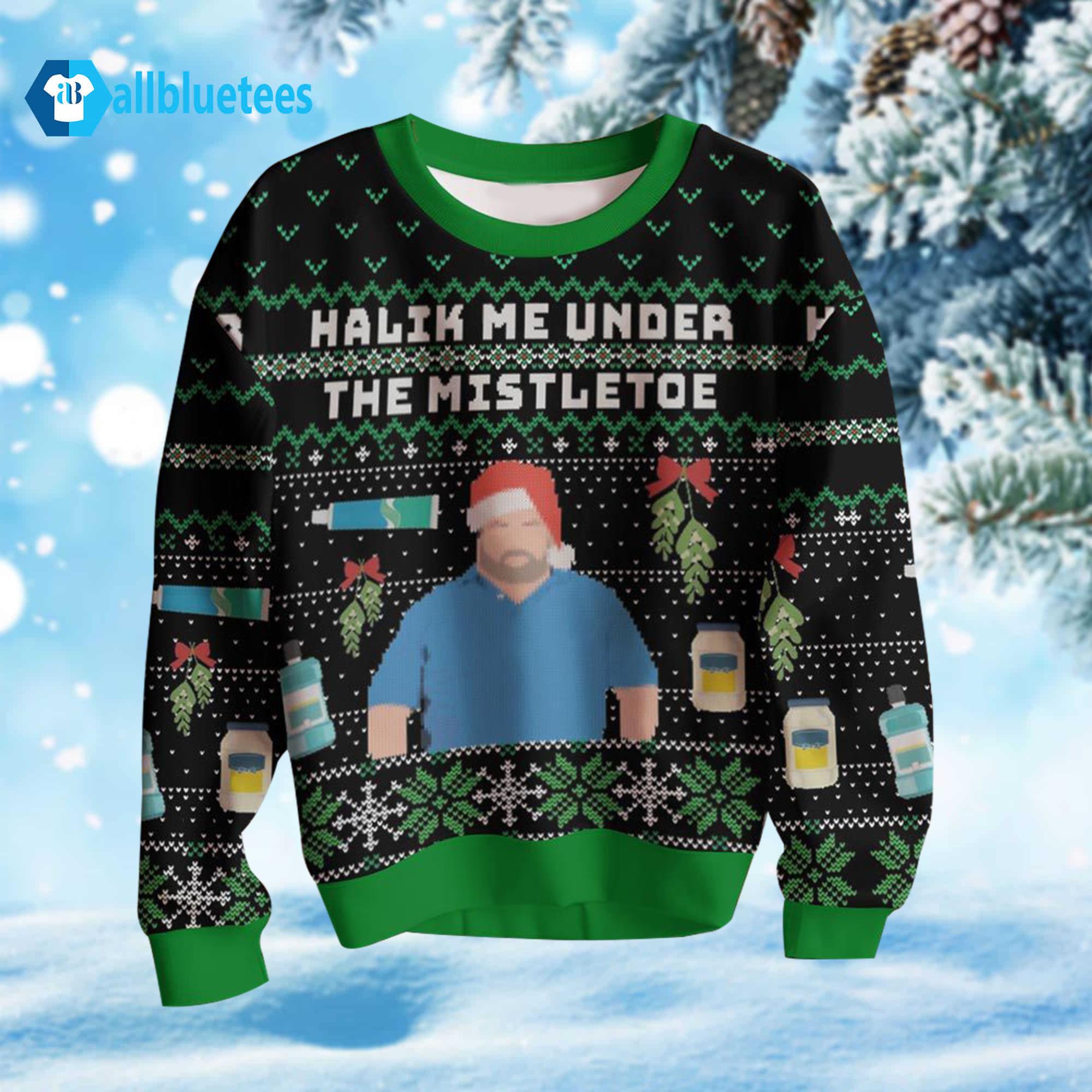 Halik Me Under The Mistletoe Ugly Christmas Sweater