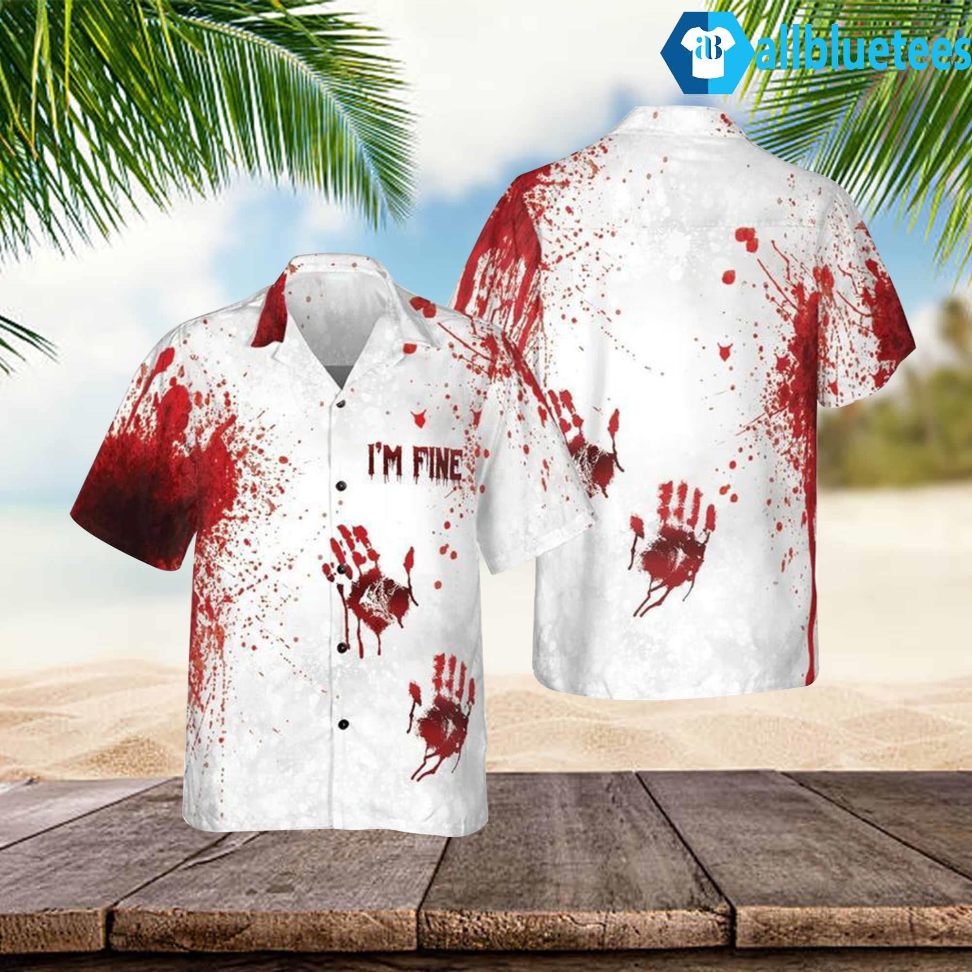 Halloween Blood Splatter Hawaiian Shirt