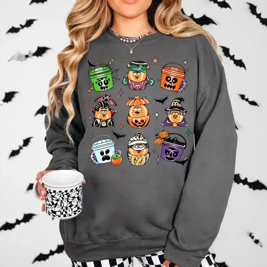 Halloween Chicken Nuggets Hoodie, Spooky Nuggets Meal Bucket Sweatshirt, Funny Halloween T-Shirt, Trendy Halloween Sweatshirt, Spooky Season Shirt, Halloween Party Sweater