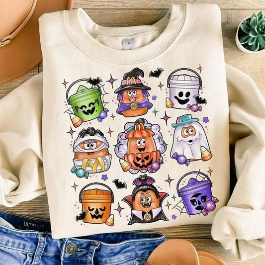 Halloween Chicken Nuggets Shirt 90s Retro Halloween Shirt Spooky Season Party Shirt