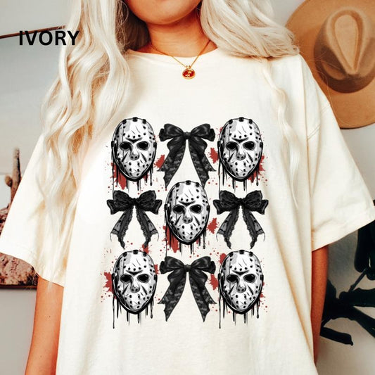 Halloween Coquette Shirt, Horror Movie T-Shirt, Comfort Colors Shirt, Summerween Tee, Horror Coquette Shirt,  Horror Shirts
