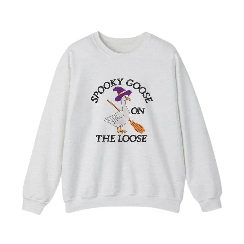 Halloween Spooky Goose Sweatshirt, Honkus pocus Hoodie, Silly Goose Shirt, Silly Goose on the Loose Tee Classic Crewneck Menswear