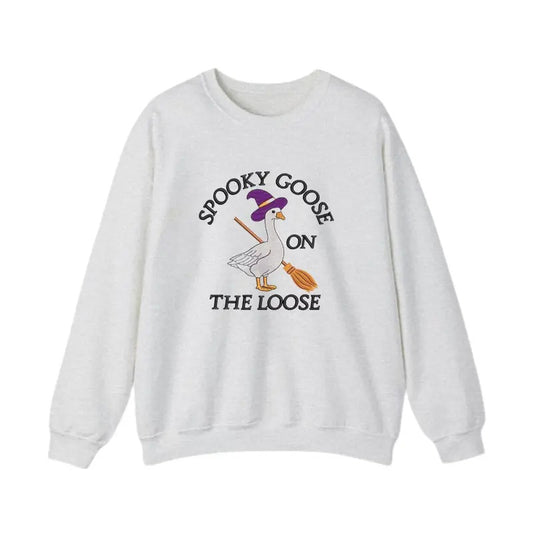 Halloween Spooky Goose Sweatshirt, Honkus pocus Hoodie, Silly Goose Shirt, Silly Goose on the Loose Tee Classic Crewneck Menswear