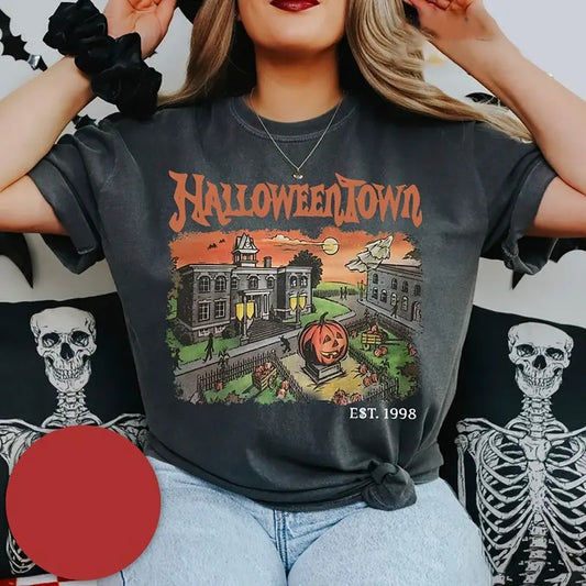 Halloweent.own Uni EST 1998 Shirt Retro Halloween Spooky Seasons Cotton Shirt