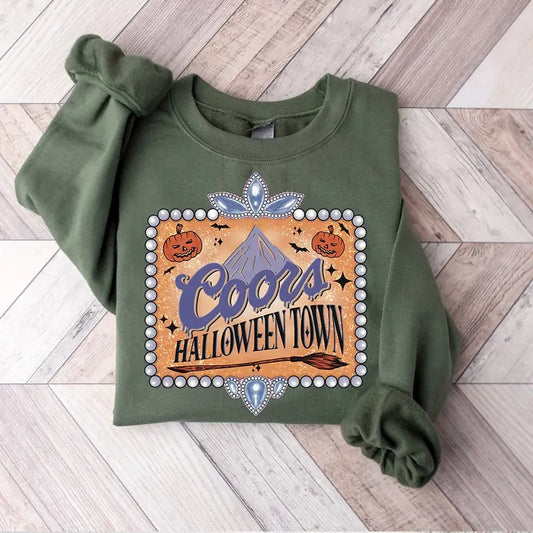 Halloweentown Coors Sweatshirt, Halloweentown University, Retro Halloweentown Sweatshirt, Fall Sweatshirt, Halloween 2024 Sweatshirt