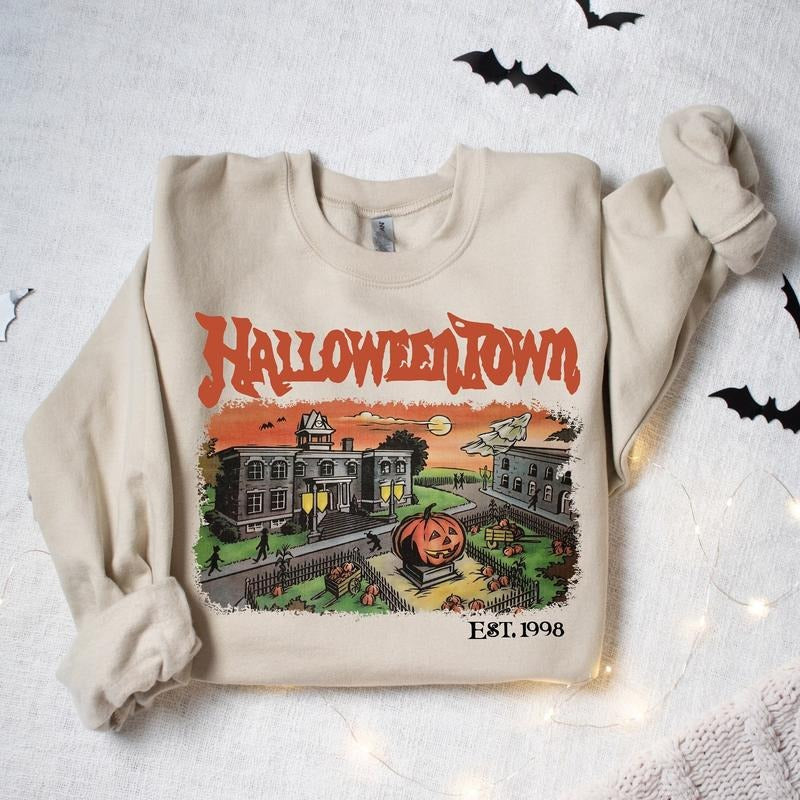 Halloweentown Est 1998 Sweatshirt, Halloweentown University Shirt, Retro Halloweentown Sweater, Fall Sweatshirt, Halloween Hoodie