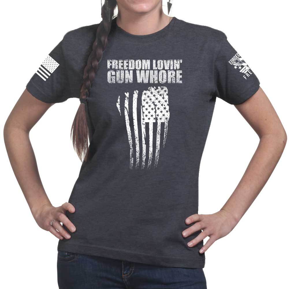 Freedom Lovin' Gun Whore Ladies T-shirt Style001 Hoodie, Sweatshirt | CoreVibeTees.com (Image 5)