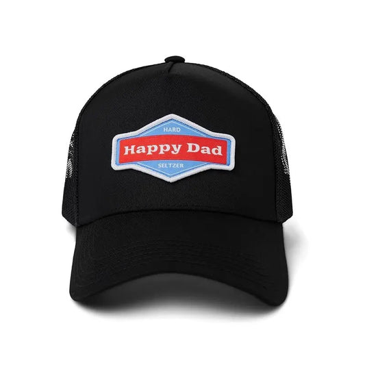 Happy Dad Trucker Hat, Trendy Mens Hats with Breathable Mesh Back, Snap Closure, Birthday Gifts, Snapback Cap, Gift for dad, Gift for him