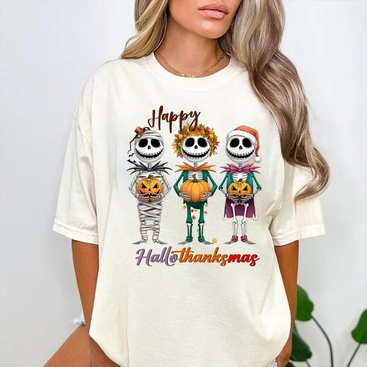 Happy Hallothanksmas Shirt, Halloween Nightmares Character Shirt, Hallothanksmas Shirt, Halloween Gift, Thanksgiving Gift