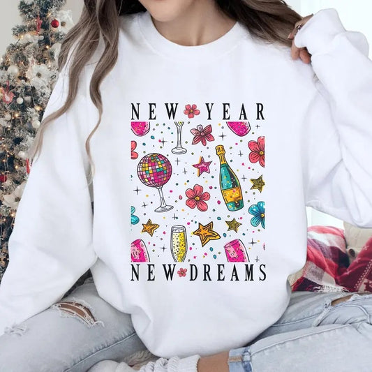 Happy New Year Shirt, New Year 2025 Shirt, New Year New Dreams Shirt, Hello 2025 Shirt, 2025 Party Shirt, 2025 Tee, Gift For Her, Gift For Him