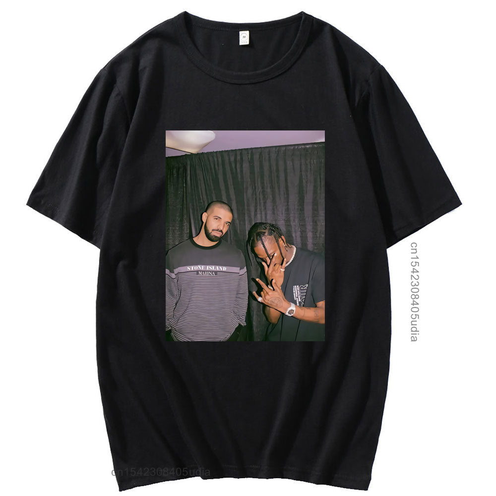 Drake And Travis Scott Retro Style T Shirt Hoodie, Sweatshirt | CoreVibeTees.com (Image 1)
