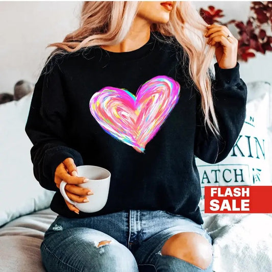 Heart Sweatshirt, Retro Valentines Sweatshirt, Hoodie, T-Shirt