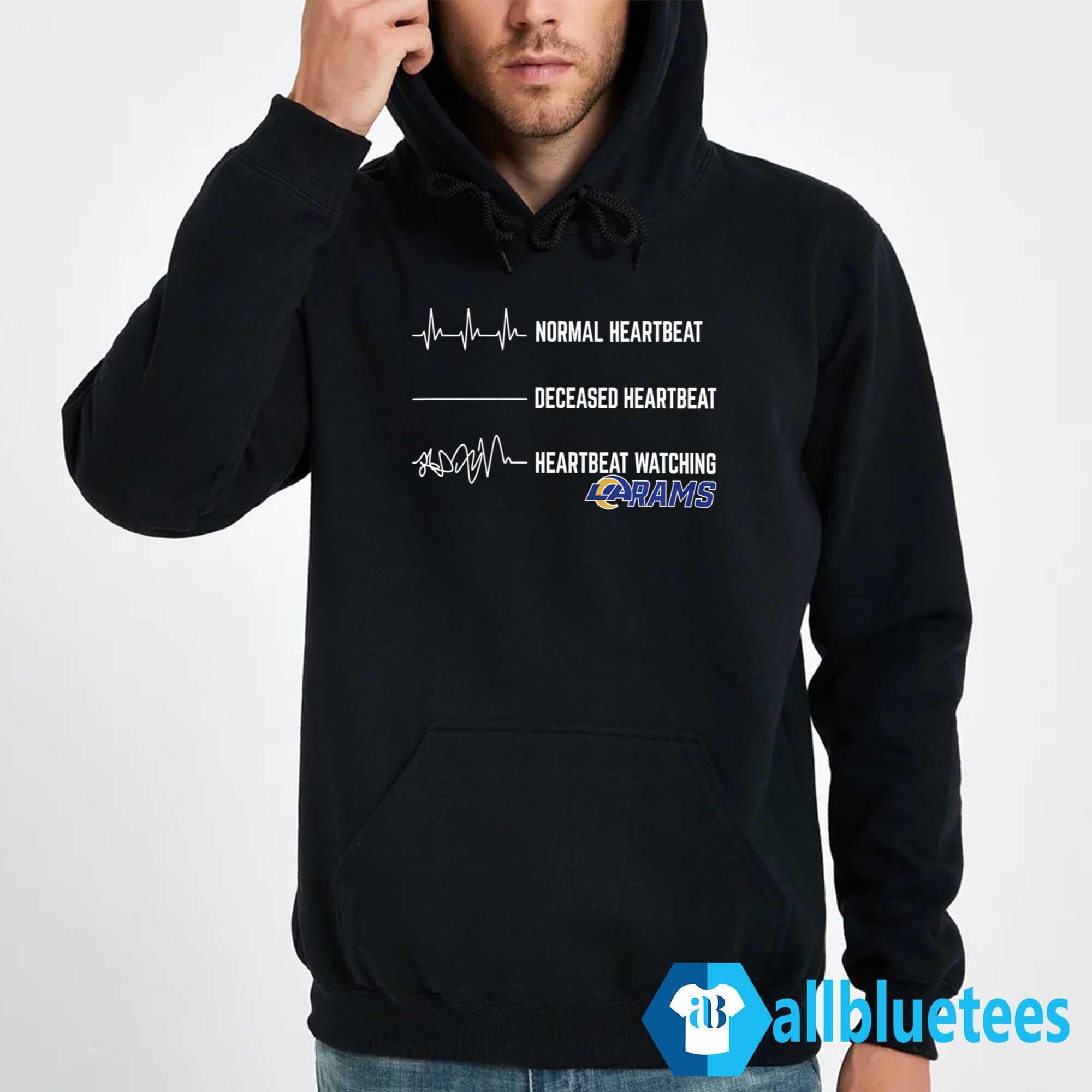 Heartbeat Watching Rams Shirt