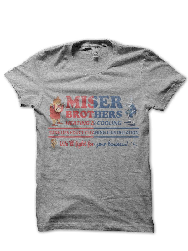 Heating and Cooling Miser Brothers Grey T-Shirt Hoodie, Sweatshirt | CoreVibeTees.com
