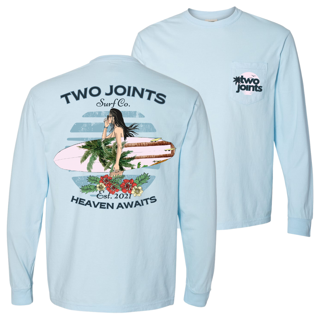 Heaven Awaits Long Sleeve Tee Hoodie, Sweatshirt | CoreVibeTees.com
