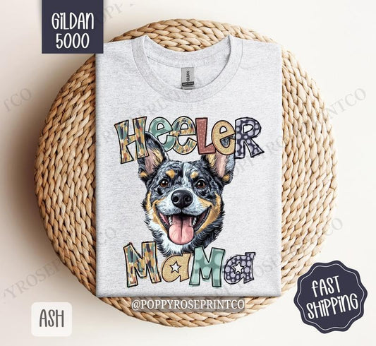 Heeler Mama Shirt Gildan, Dog Mom Women's Tee, Cute Dog Mama Women's Tshirt Plus Sizes