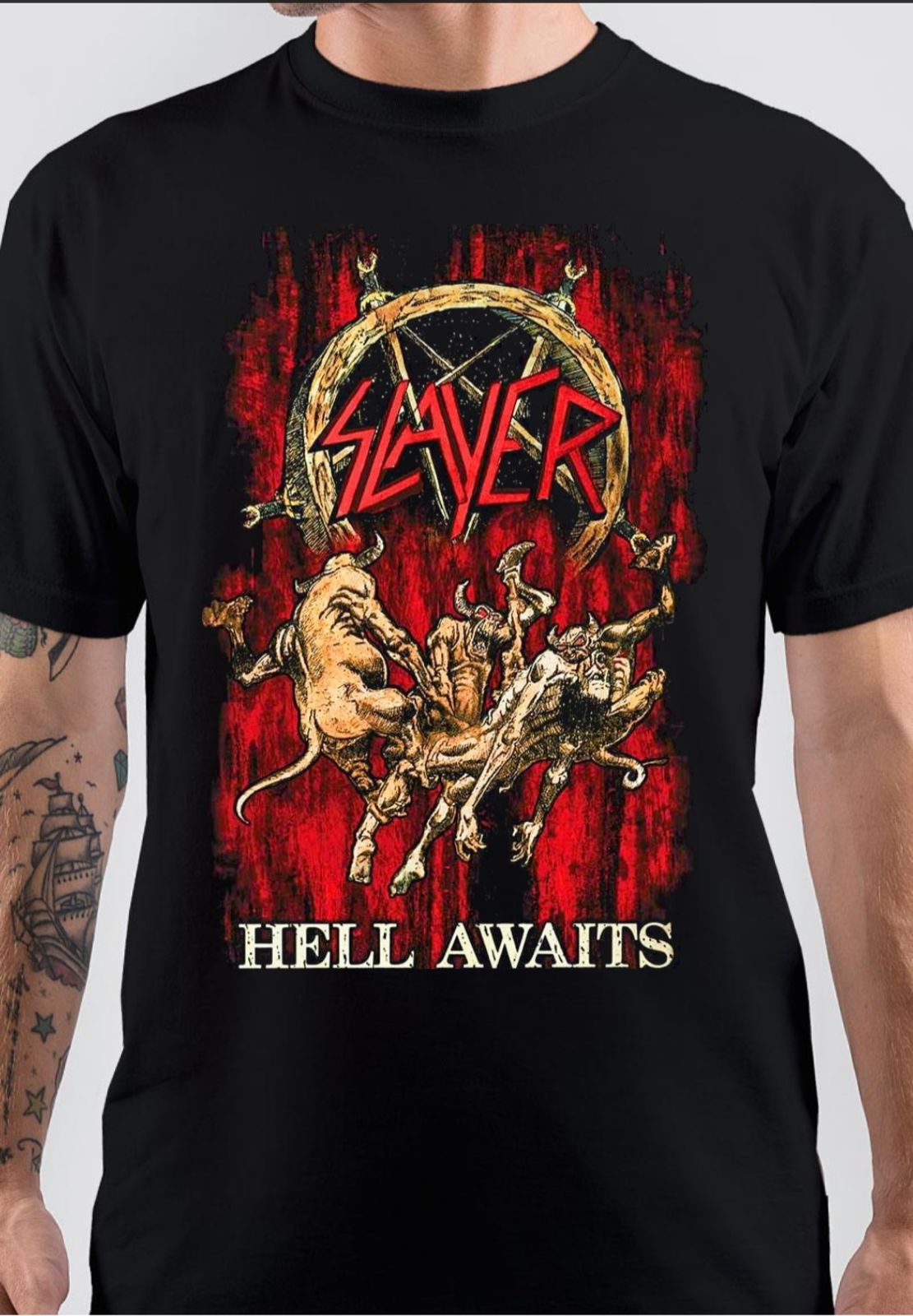 Hell Awaits Black T-Shirt Hoodie, Sweatshirt | CoreVibeTees.com