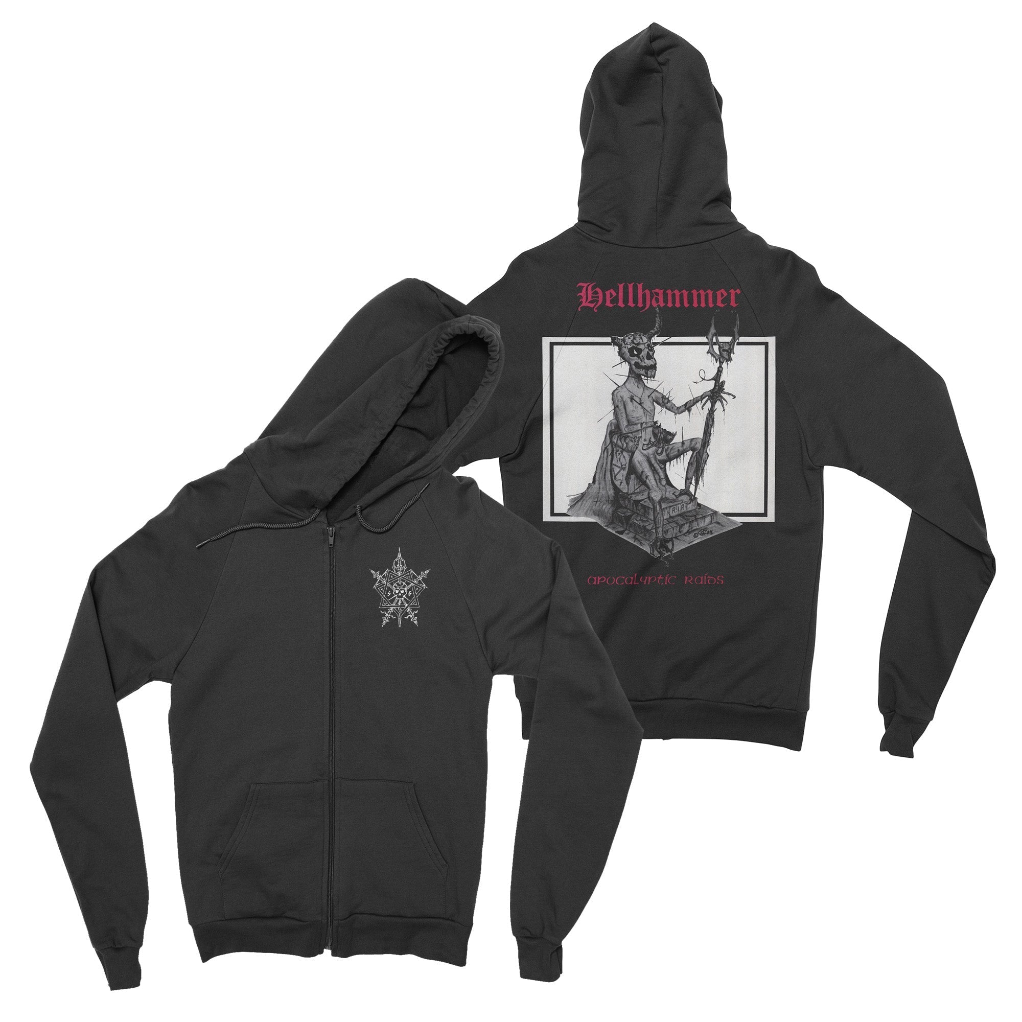 Hellhammer - Apocalyptic Raids zip-up hoodie T-Shirts, Sweatshirt | CoreVibeTees.com (Image 1)