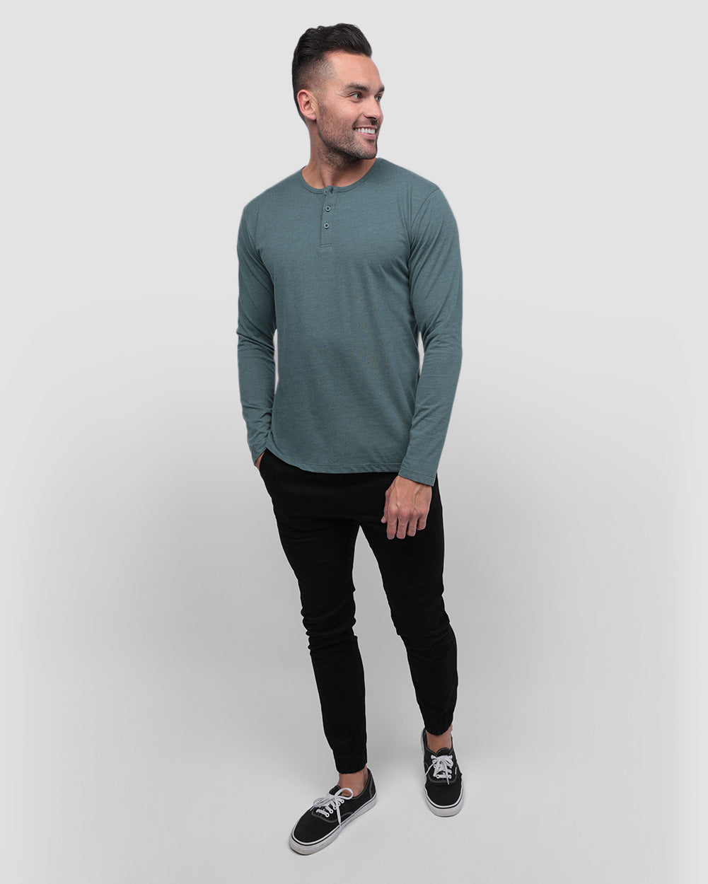 Long Sleeve Henley Tee - Non-Branded