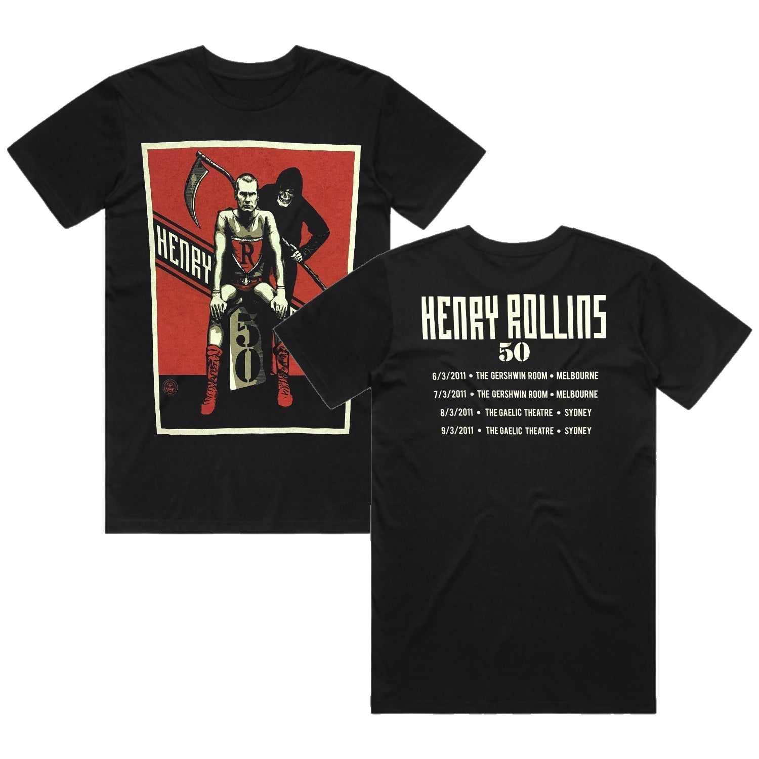 Henry Rollins '50' Tour 2012 T-Shirt (Black) Hoodie, Sweatshirt | CoreVibeTees.com