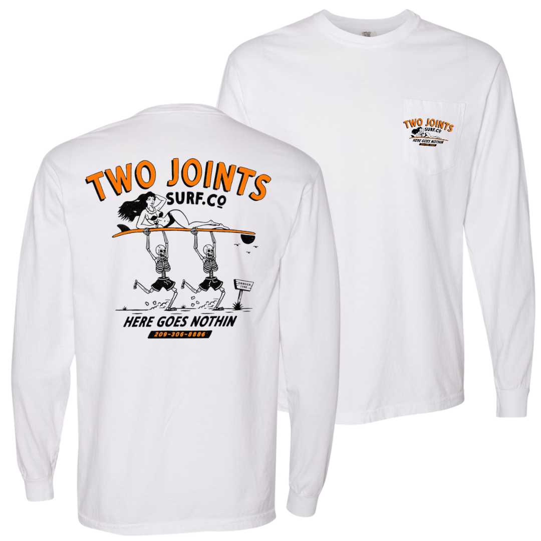 Here Goes Nothin' Long Sleeve Tee Hoodie, Sweatshirt | CoreVibeTees.com