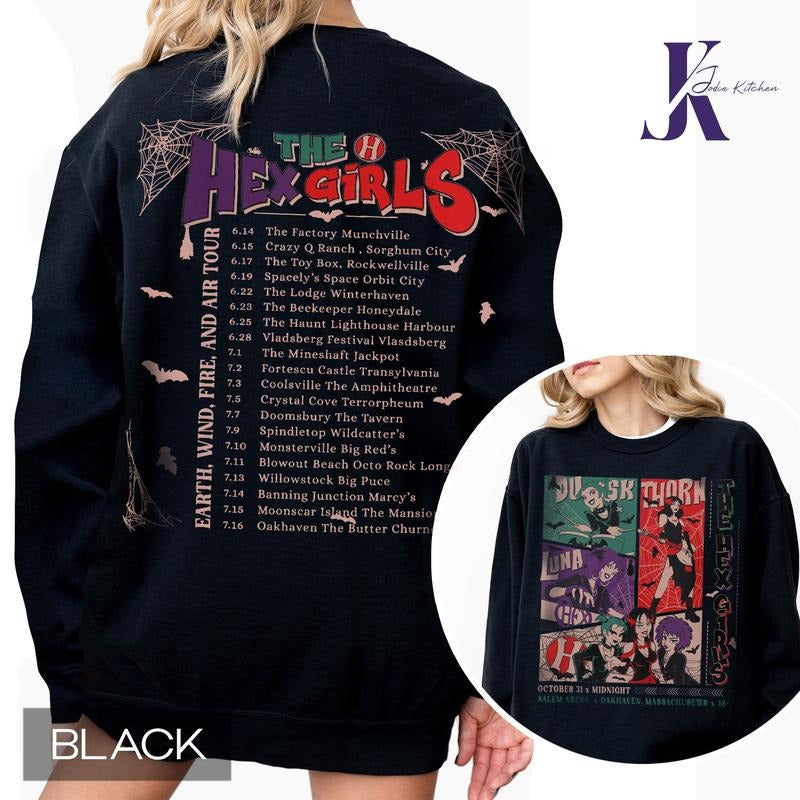 Hex-Girl 2024 2 Sided Shirt, Hex-Girls Tour Shirt,Music Concert 2024 Shirt, Rock Band Music T-Shirt, Rock Band Comfort color Cotton Casual