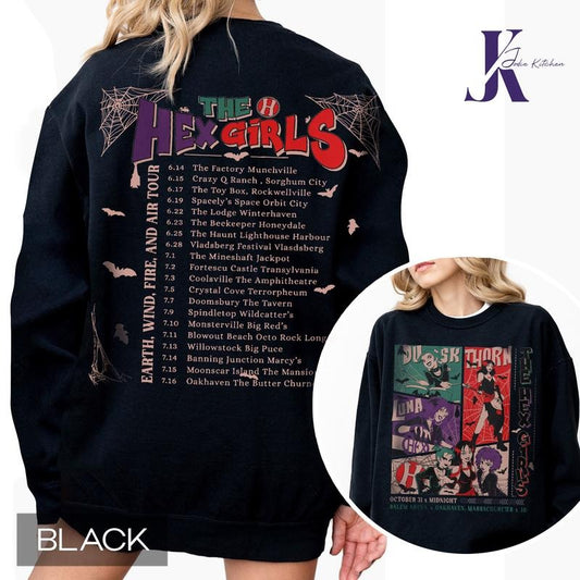 Hex-Girl 2024 2 Sided Shirt, Hex-Girls Tour Shirt,Music Concert 2024 Shirt, Rock Band Music T-Shirt, Rock Band Comfort color Cotton Casual