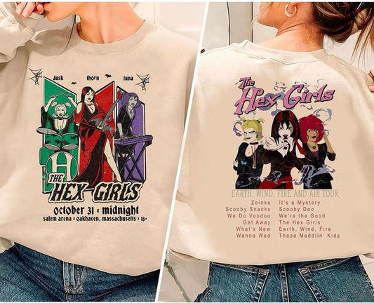 Hex Girls Rock Band Music Sweatshirt, Hex Girls Inspired Shirt, Retro Halloween T-shirt, 90s Halloween Sweatshirt, Spooky Season Sweater, Witchy Vibes Shirt